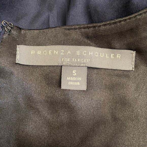 Proenza Schouler for Target Silk Charmeuse Midi Dress Size 5 Juniors Navy Black‎ - Picture 2 of 9